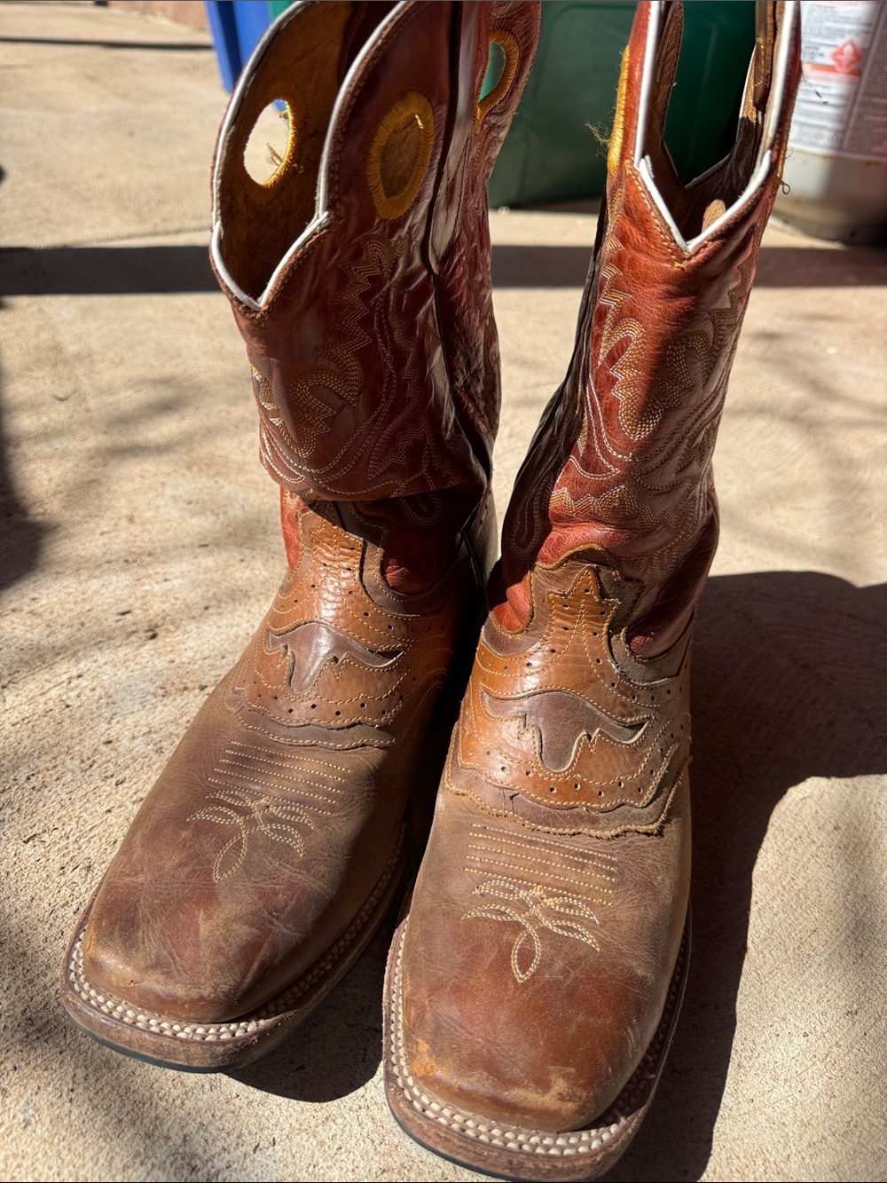 Men's Reyme Brown Leather Cowboy Boots - Classic Western Style